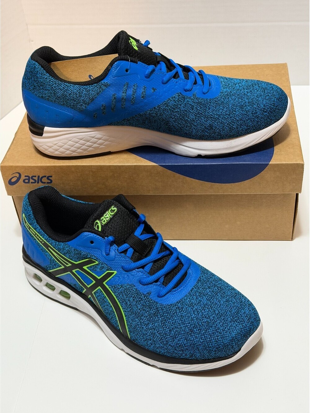 ASICS Gel Run Adapt Men's 9 Blue Black Running Shoes 1011B786-400 New Box